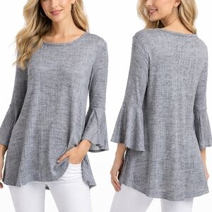 Nally & Millie Bell Sleeve Knit Tunic Top (NWT) Size L/XL